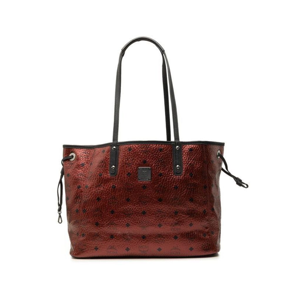 MCM Visetos Logogram Leather Tote Bag